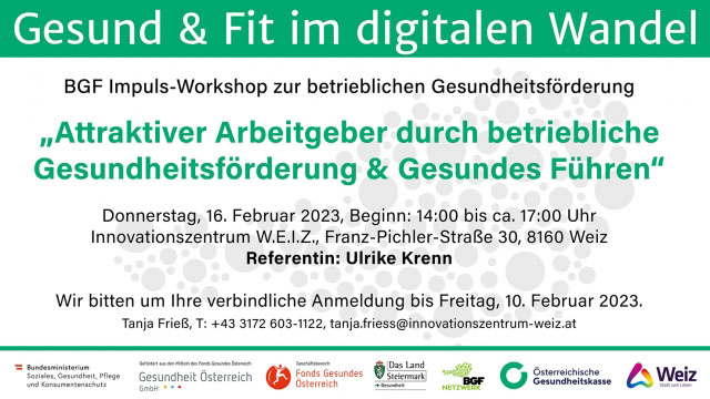 BGF Impuls-Workshop zur betrieblichen Gesundheitsförderung
